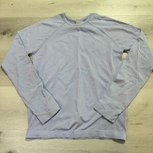 ATHLETA GIRL POWER UP SEAMLESS TOP, Dusky Blue, Size XL/14